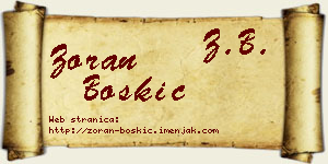 Zoran Boškić vizit kartica